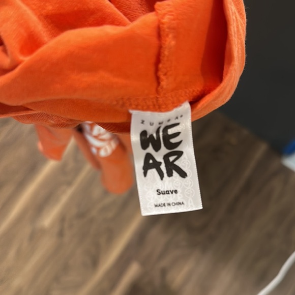Orange Zumba shirt with hoodie - Picture 3 of 3